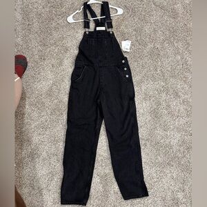 NWT Abercrombie & Fitch Women's Black Denim Overalls